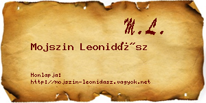 Mojszin Leonidász névjegykártya